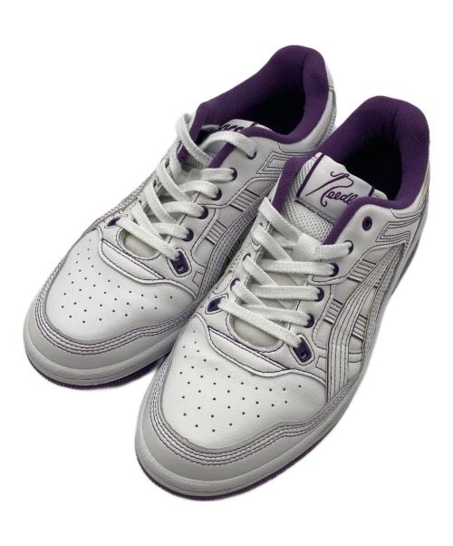 asics（アシックス）asics (アシックス) Needles (ニードルズ) ローカットスニーカー ホワイト×パープル サイズ:26の古着・服飾アイテム
