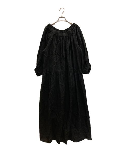 Col Pierrot（コルピエロ）Col Pierrot (コルピエロ) リネンワンピース ブラック サイズ:表記なしの古着・服飾アイテム