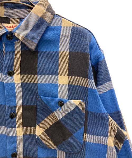 SUGAR CANE（シュガーケーン）SUGAR CANE (シュガーケーン) TWILL CHECK WORK SHIRT ブルー サイズ:Ⅿの古着・服飾アイテム