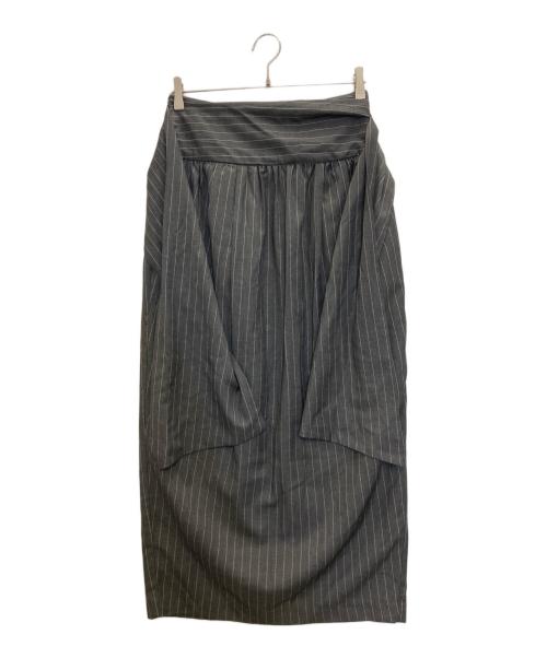 ARPEGE STORY（アルページュストーリー）Arpege story (アルページュストーリー) ハイウエストリボンコクーンスカート グレー サイズ:Ⅿの古着・服飾アイテム