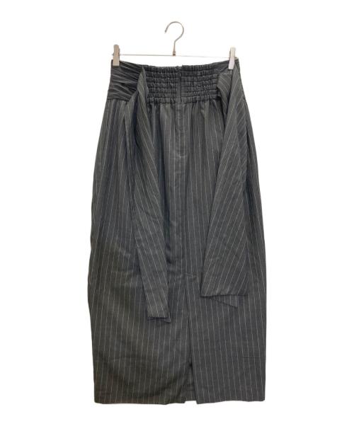 ARPEGE STORY（アルページュストーリー）Arpege story (アルページュストーリー) ハイウエストリボンコクーンスカート グレー サイズ:Ⅿの古着・服飾アイテム