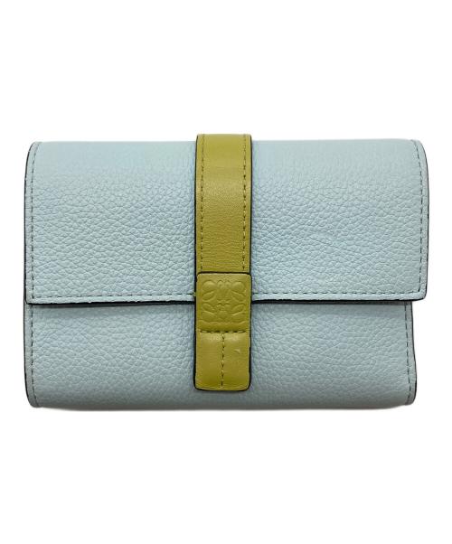 LOEWE（ロエベ）LOEWE (ロエベ) バーティカルスモールウォレット ブラウン×ブルーの古着・服飾アイテム