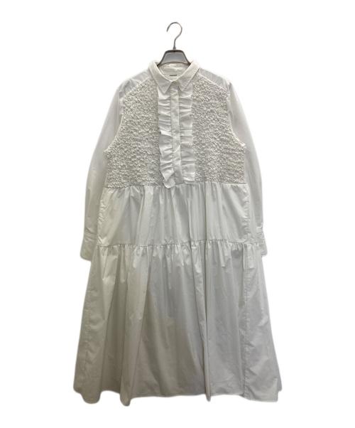 machatt（マチャット）machatt (マチャット) フリルティアードシャツワンピース ホワイト サイズ:FREEの古着・服飾アイテム