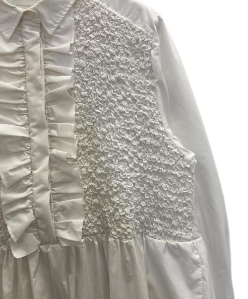 machatt（マチャット）machatt (マチャット) フリルティアードシャツワンピース ホワイト サイズ:FREEの古着・服飾アイテム