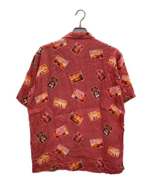 PAPAS（パパス）PAPAS (パパス) リネンアロハシャツ レッド サイズ:Ｍの古着・服飾アイテム