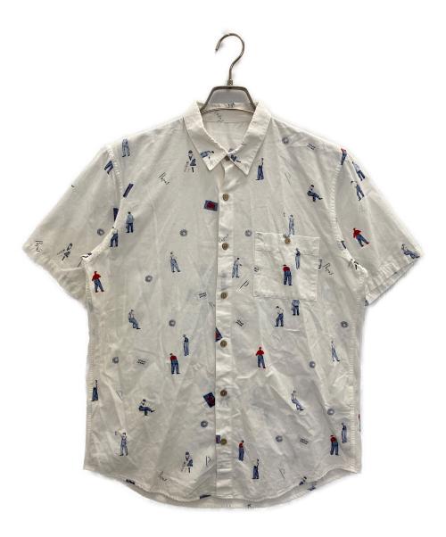 PAPAS（パパス）PAPAS (パパス) 半袖シャツ ホワイト サイズ:Mの古着・服飾アイテム
