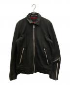 nano・universeナノ・ユニバース）の古着「シングルライダースジャケット」｜ブラック