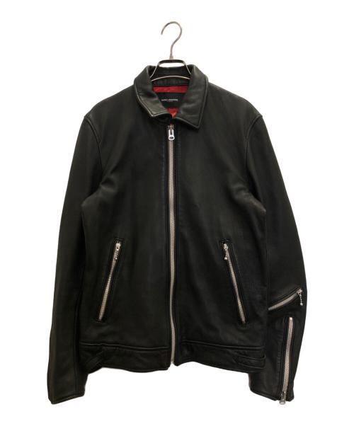 nano・universe（ナノ・ユニバース）nano・universe (ナノ・ユニバース) シングルライダースジャケット ブラック サイズ:Ⅼの古着・服飾アイテム