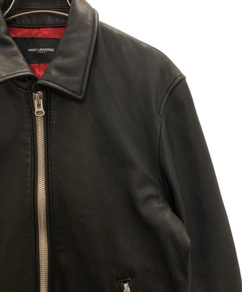 nano・universe（ナノ・ユニバース）nano・universe (ナノ・ユニバース) シングルライダースジャケット ブラック サイズ:Ⅼの古着・服飾アイテム