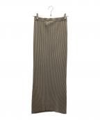 Whim Gazetteウィムガゼット）の古着「ニットフィットスカート」｜ベージュ