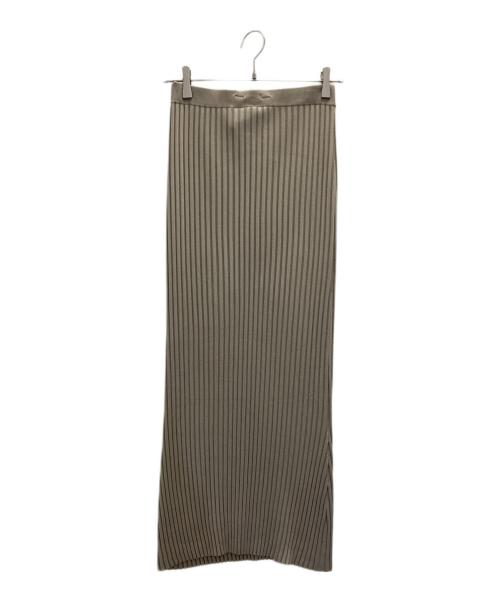 Whim Gazette（ウィムガゼット）Whim Gazette (ウィムガゼット) ニットフィットスカート ベージュ サイズ:freeの古着・服飾アイテム