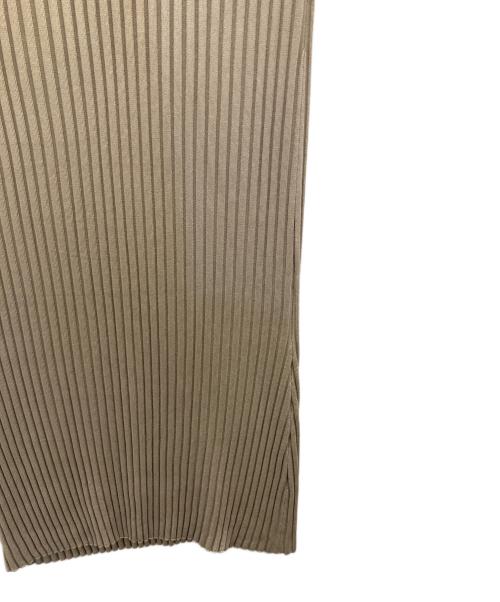 Whim Gazette（ウィムガゼット）Whim Gazette (ウィムガゼット) ニットフィットスカート ベージュ サイズ:freeの古着・服飾アイテム