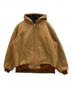 CarHarttカーハート）の古着「00s  DUCK QUILTED FLANNEL ACTIVE JACKET」｜カーハートブラウン