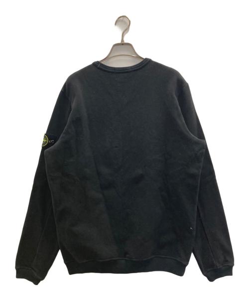 STONE ISLAND（ストーンアイランド）STONE ISLAND (ストーンアイランド) ロゴワッペン クルーネックスウェット ブラック サイズ:Ⅿの古着・服飾アイテム