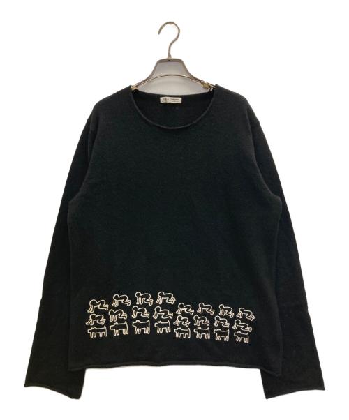 COMME des GARCONS（コムデギャルソン）COMME des GARCONS (コムデギャルソン) Keith Haring (キースヘリング) カシミヤニット ブラック サイズ:Ⅿの古着・服飾アイテム