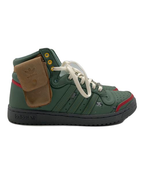 adidas（アディダス）adidas (アディダス) STAR WARS (スターウォーズ) ハイカットスニーカー グリーン サイズ:27.5cmの古着・服飾アイテム