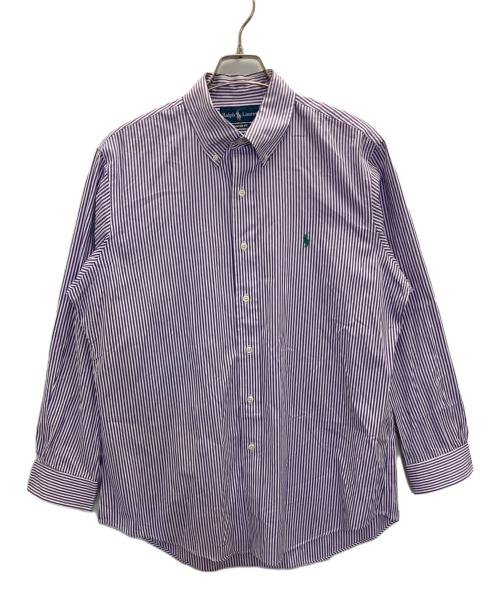 POLO RALPH LAUREN（ポロ・ラルフローレン）POLO RALPH LAUREN (ポロ・ラルフローレン) ストライプシャツ パープル サイズ:16 1/2の古着・服飾アイテム