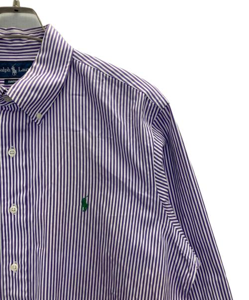 POLO RALPH LAUREN（ポロ・ラルフローレン）POLO RALPH LAUREN (ポロ・ラルフローレン) ストライプシャツ パープル サイズ:16 1/2の古着・服飾アイテム
