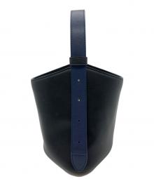 VASIC（ヴァジック）の古着「バケツ型バイカラートートバッグ」｜ブラック×ネイビー