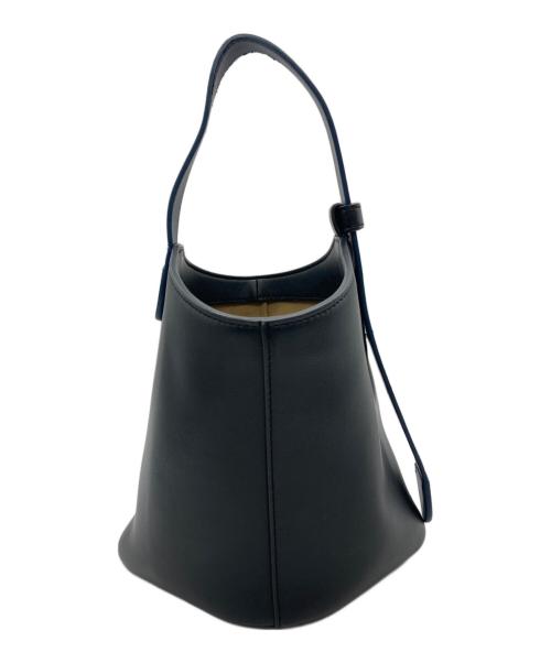 VASIC（ヴァジック）VASIC (ヴァジック) バケツ型バイカラートートバッグ ブラック×ネイビーの古着・服飾アイテム