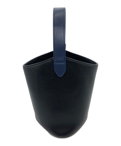 VASIC（ヴァジック）VASIC (ヴァジック) バケツ型バイカラートートバッグ ブラック×ネイビーの古着・服飾アイテム