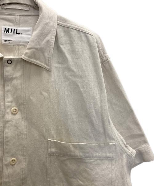 MHL（エムエイチエル）MHL (エムエイチエル) FADED COTTON ROUGH TWILLシャツ ホワイト サイズ:Ⅿの古着・服飾アイテム