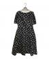 M'S GRACY（エムズグレイシー）の古着「お花ドット柄ワンピース」｜ブラック