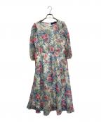 M'S GRACYエムズグレイシー）の古着「花柄ワンピース」｜ホワイト