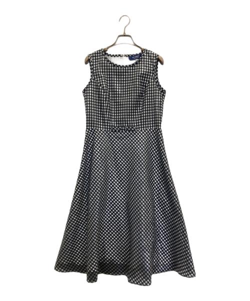 M'S GRACY（エムズグレイシー）M'S GRACY (エムズグレイシー) ギンガムチェックノースリーブワンピース ブラック サイズ:38の古着・服飾アイテム
