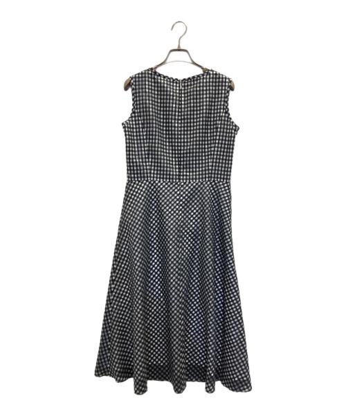 M'S GRACY（エムズグレイシー）M'S GRACY (エムズグレイシー) ギンガムチェックノースリーブワンピース ブラック サイズ:38の古着・服飾アイテム