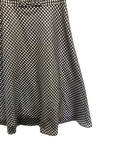 M'S GRACY（エムズグレイシー）M'S GRACY (エムズグレイシー) ギンガムチェックノースリーブワンピース ブラック サイズ:38の古着・服飾アイテム