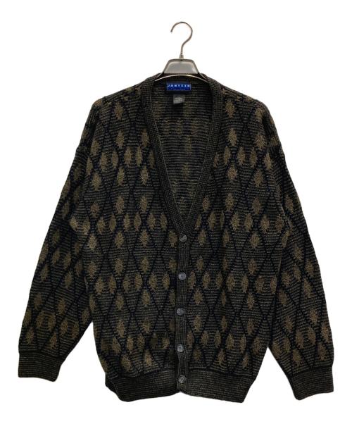 JANTZEN（ジャンセン）JANTZEN (ジャンセン) 90s acrylic CD ブラック サイズ:XLの古着・服飾アイテム