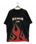 HERON PRESTON（ヘロンプレストン）の古着「Law Flames Tee」｜ブラック