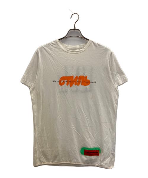 HERON PRESTON（ヘロンプレストン）HERON PRESTON (ヘロンプレストン) SPRAY T-shirt ホワイト サイズ:Mの古着・服飾アイテム