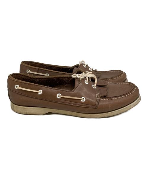 POLO RALPH LAUREN（ポロ・ラルフローレン）POLO RALPH LAUREN (ポロ・ラルフローレン) フリンジモカシンシューズ ブラウン サイズ:25.5㎝の古着・服飾アイテム
