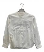 MARGARET HOWELLマーガレットハウエル）の古着「スタンドカラーブラウス」｜ホワイト