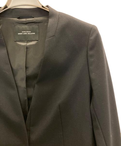green label relaxing（グリーンレーベルリラクシング）green label relaxing (グリーンレーベルリラクシング) ノーラペル ジャケット ブラック サイズ:36の古着・服飾アイテム
