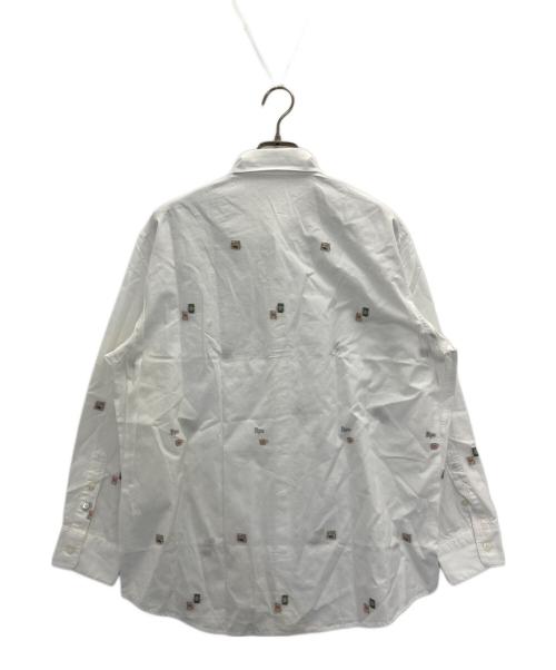 PAPAS（パパス）PAPAS (パパス) 刺繍B.D.シャツ ホワイト サイズ:Ⅼの古着・服飾アイテム