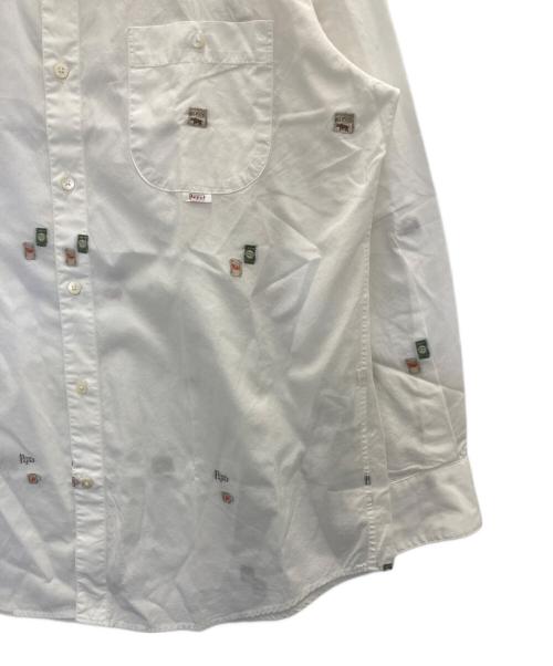 PAPAS（パパス）PAPAS (パパス) 刺繍B.D.シャツ ホワイト サイズ:Ⅼの古着・服飾アイテム