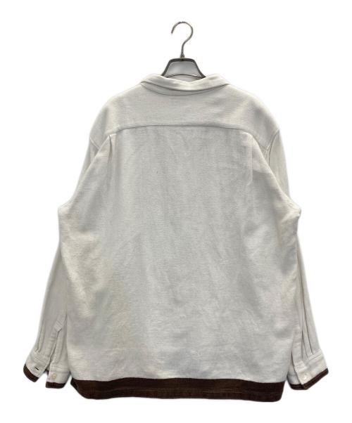 GOODENOUGH（グッドイナフ）GOODENOUGH (グッドイナフ) finesse (フィネス) 90s BLANK  LINE FLANNEL SHIRTS ホワイト サイズ:Ⅼの古着・服飾アイテム