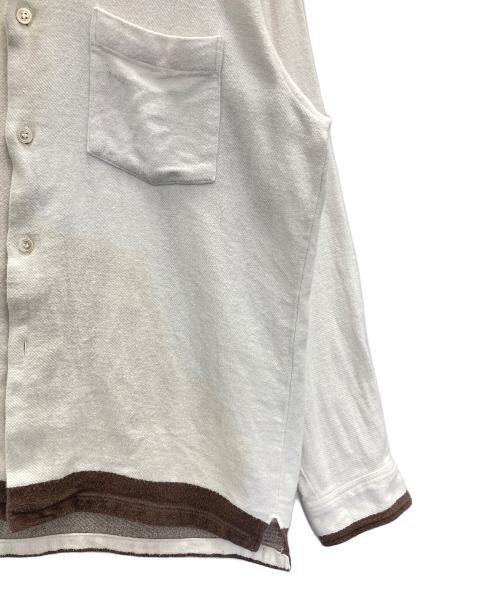 GOODENOUGH（グッドイナフ）GOODENOUGH (グッドイナフ) finesse (フィネス) 90s BLANK  LINE FLANNEL SHIRTS ホワイト サイズ:Ⅼの古着・服飾アイテム