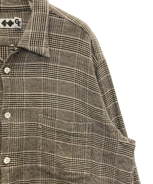 GOODENOUGH（グッドイナフ）GOODENOUGH (グッドイナフ) finesse (フィネス) 90s G.CHECK LINE FLANNEL SHIRTS グレー サイズ:Ⅼの古着・服飾アイテム