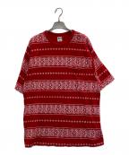 stussyステューシー）の古着「00s bandana skull border tee」｜レッド