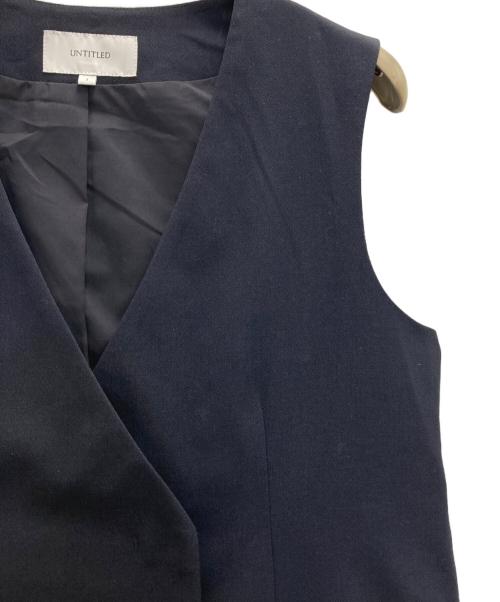 UNTITLED（アンタイトル）UNTITLED (アンタイトル) ダブルベスト ネイビー サイズ:1の古着・服飾アイテム