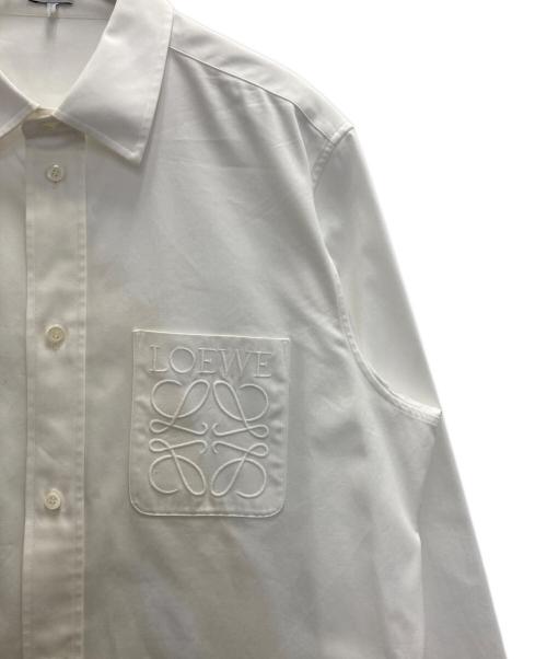LOEWE（ロエベ）LOEWE (ロエベ) Anagram Pocket Shirt/アナグラムポケットシャツ ホワイト サイズ:37の古着・服飾アイテム