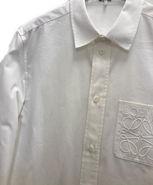 LOEWE（ロエベ）LOEWE (ロエベ) Anagram Pocket Shirt/アナグラムポケットシャツ ホワイト サイズ:37の古着・服飾アイテム