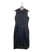 Paul Smith womanポールスミス ウーマン）の古着「サイドボタンノースリーブワンピース」｜ネイビー