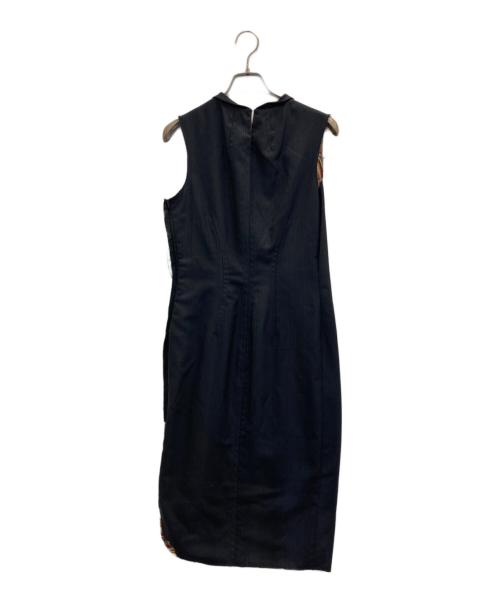 Paul Smith woman（ポールスミス ウーマン）Paul Smith woman (ポールスミス ウーマン) サイドボタンノースリーブワンピース ネイビー サイズ:40の古着・服飾アイテム