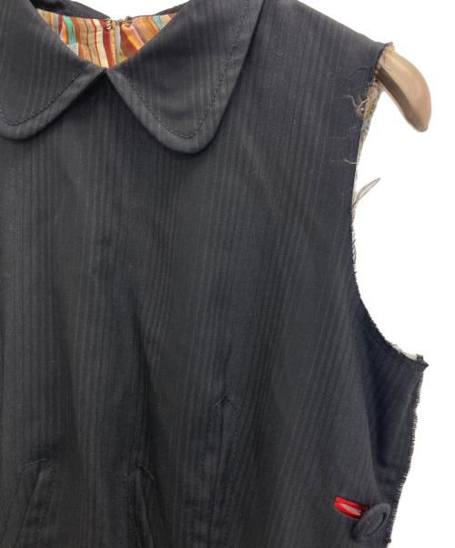 Paul Smith woman（ポールスミス ウーマン）Paul Smith woman (ポールスミス ウーマン) サイドボタンノースリーブワンピース ネイビー サイズ:40の古着・服飾アイテム