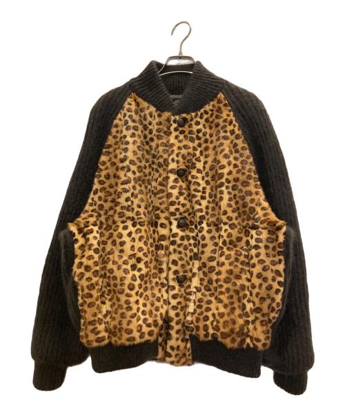ITALIYA（イタリヤ）ITALIYA (イタリヤ) ニット切替ブルゾン ブラウン サイズ:FREEの古着・服飾アイテム